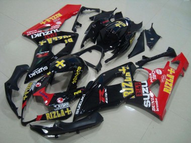 Preto Vermelho Rizla Carenagem Moto GSXR 1000 K5 05-06