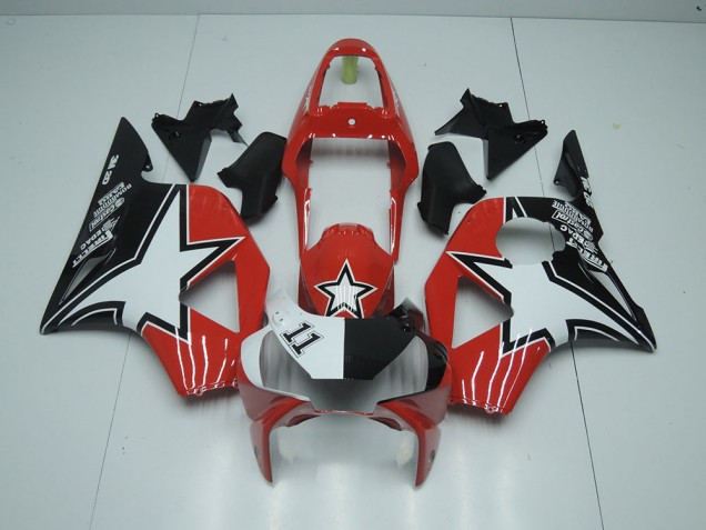 Preto Vermelho Star Carenagem Moto CBR 900RR 954 02-03