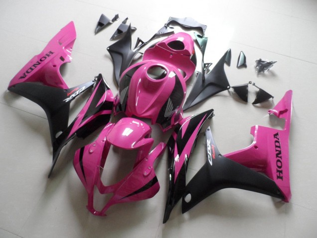 Rosa Preto Carenagem Moto CBR 600RR 07-08 Rosa Preto Carenagem Moto CBR 600RR 07-08