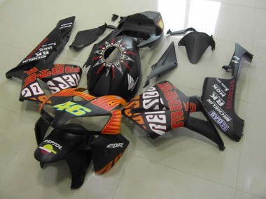 Rossi Preto Fosco Carenagem Moto CBR 600RR 05-06