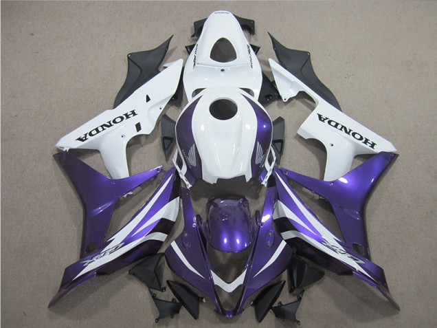 Roxo Branco Carenagem Moto CBR 600RR 07-08 Roxo Branco Carenagem Moto CBR 600RR 07-08