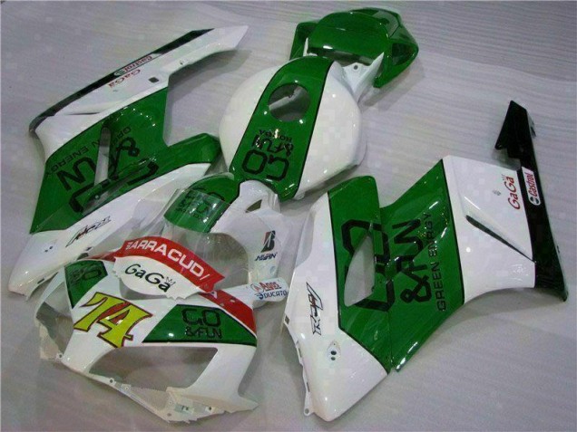 Verde Branco Carenagem Moto CBR 1000RR 04-05