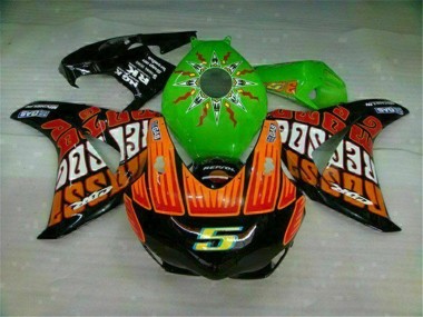Verde Laranja Carenagem Moto CBR 1000RR 08-11