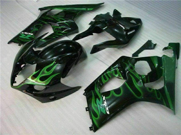 Verde Preto Carenagem Moto GSXR 1000 K3 03-04