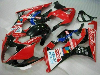 Vermelho Abs Kits Carenagem Moto GSXR 1000 K3 03-04