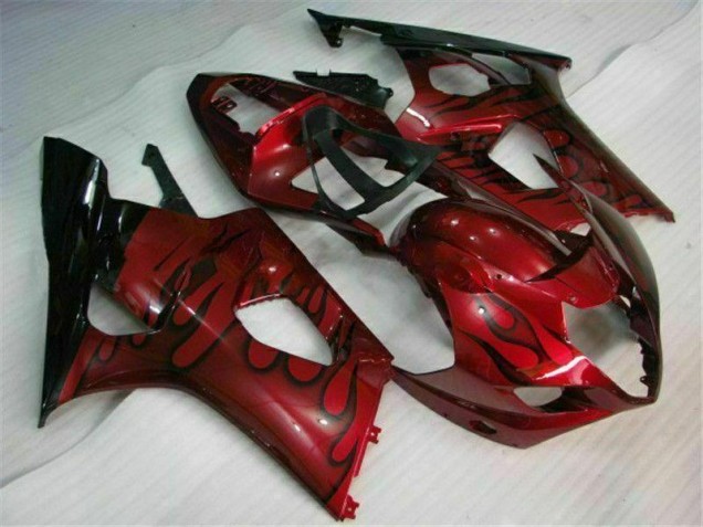 Vermelho Abs Motocicleta Plásticos GSXR 1000 K3 03-04