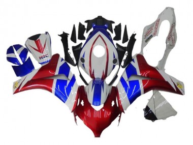 Vermelho Azul Branco Carenagem Moto CBR 600RR 09-12