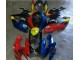 Vermelho Azul Carenagem Moto GSXR 600 / 750 K6 06-07 Vermelho Azul Carenagem Moto GSXR 600 / 750 K6 06-07