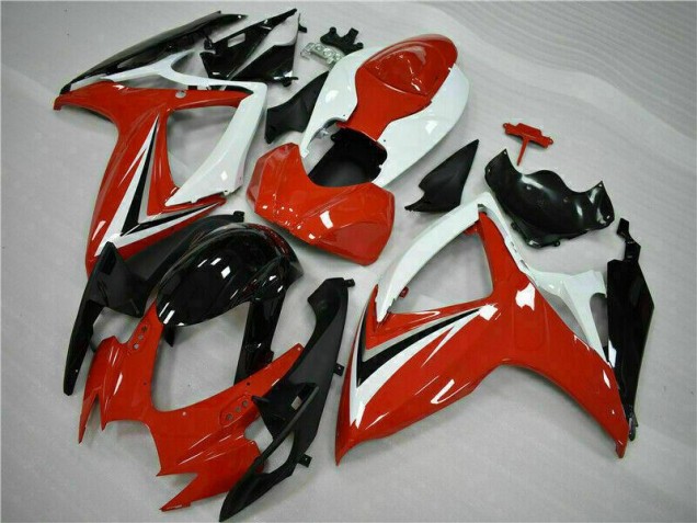 Vermelho Branco Abs Carenagem Moto GSXR 600 / 750 K6 06-07