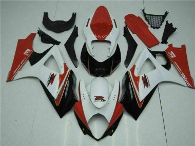 Vermelho Branco Abs Moto Plásticos GSXR 1000 K7 07-08