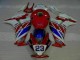 Vermelho Branco Azul 23 Carenagem Moto CBR 1000RR 12-16
