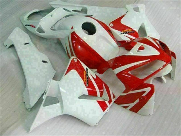 Vermelho Branco Carroçaria Moto CBR 600RR 05-06 Vermelho Branco Carroçaria Moto CBR 600RR 05-06