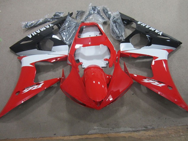 Vermelho Branco Decalque Carenagem Moto R6 03-05 Vermelho Branco Decalque Carenagem Moto R6 03-05