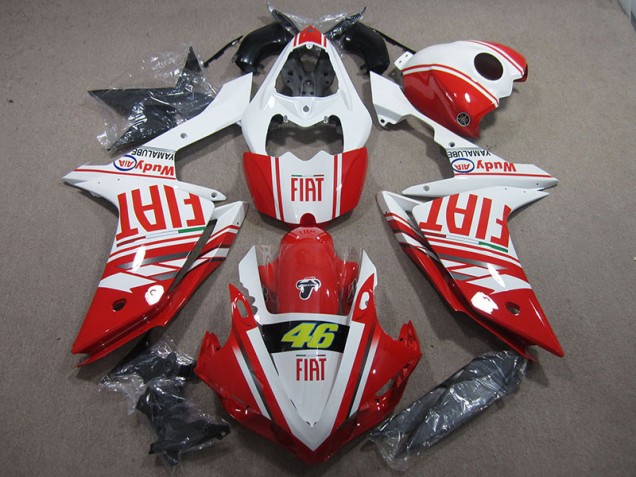 Vermelho Branco Fiat 46 Carenagem Moto R1 07-08