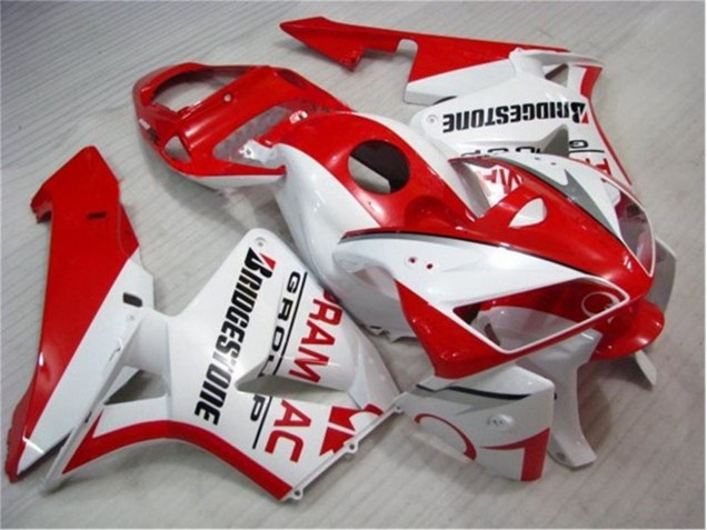 Vermelho Branco Kit Carenagem Moto CBR 600RR 07-08 Vermelho Branco Kit Carenagem Moto CBR 600RR 07-08