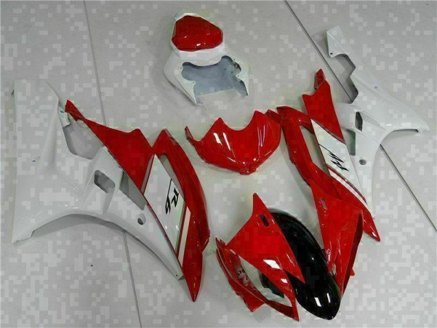 Vermelho Branco Kit Carenagem Moto R6 06-07