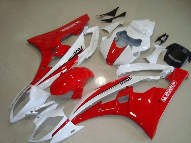 Vermelho Branco Kit Carenagem Moto R6 06-07