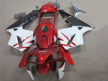 Vermelho Branco Kit Completo Carenagem Moto CBR 600RR 05-06