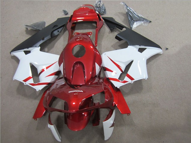 Vermelho Branco Kit Completo Carenagem Moto CBR 600RR 05-06 Vermelho Branco Kit Completo Carenagem Moto CBR 600RR 05-06
