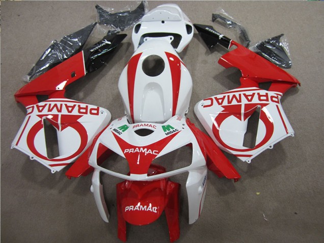Vermelho Branco PRAMAC Carenagem Moto CBR 600RR 05-06 Vermelho Branco PRAMAC Carenagem Moto CBR 600RR 05-06
