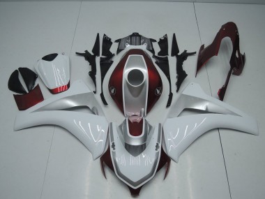 Vermelho Branco & Prata Carenagem Moto CBR 1000RR 08-11