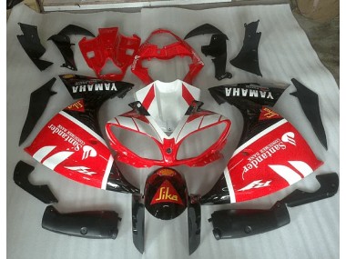 Vermelho Branco & Preto Graphic Carenagem Moto R1 12-14