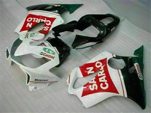 Vermelho Branco Preto San Carlo Carenagem Moto CBR 600 F4i 01-03