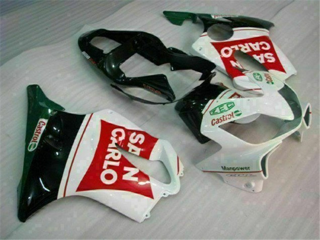 Vermelho Branco Preto San Carlo Carenagem Moto CBR 600 F4i 01-03