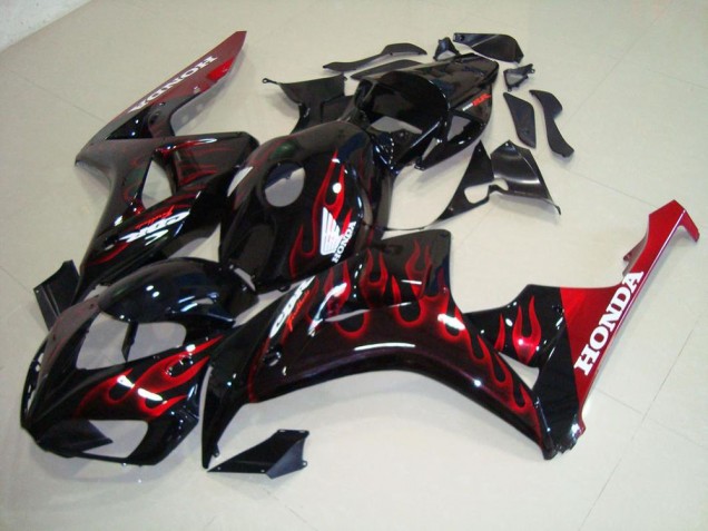 Vermelho Chama Carenagem Moto CBR 1000RR 06-07