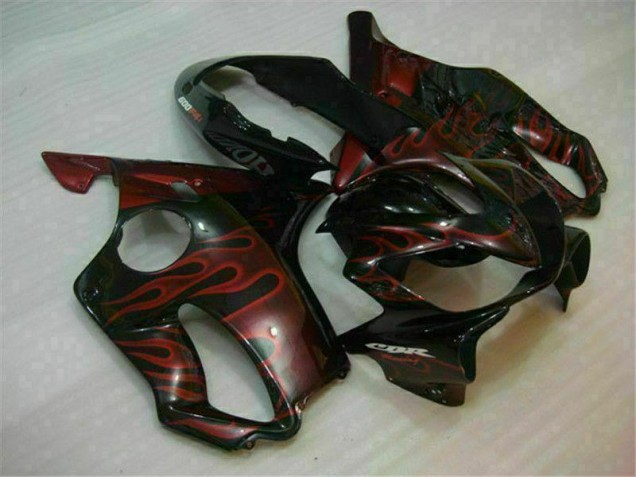 Vermelho Chama Carenagem Moto CBR 600 F4i 04-07