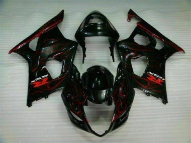 Vermelho Chama Carenagem Moto GSXR 1000 K3 03-04