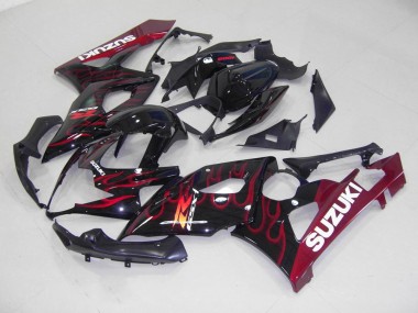 Vermelho Chama Carenagem Moto GSXR 1000 K5 05-06