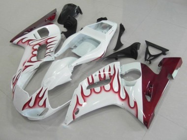 Vermelho Chama Carenagem Moto R6 98-02