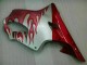 Vermelho Chama Prata Carenagem Moto CBR 600 F4i 01-03 Vermelho Chama Prata Carenagem Moto CBR 600 F4i 01-03