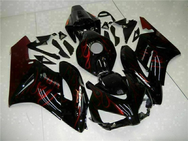 Vermelho Chama Preto Carenagem Moto CBR 1000RR 04-05