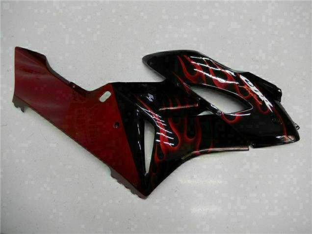 Vermelho Chama Preto Carenagem Moto CBR 1000RR 04-05