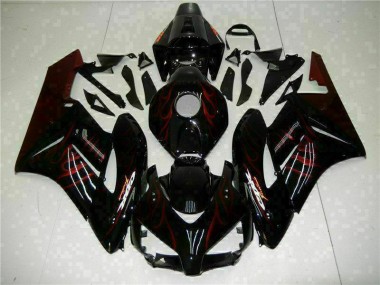 Vermelho Chama Preto Carenagem Moto CBR 1000RR 04-05