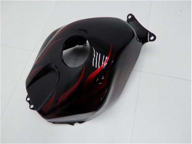 Vermelho Chama Preto Carenagem Moto CBR 600RR 05-06 Vermelho Chama Preto Carenagem Moto CBR 600RR 05-06