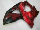 Vermelho Chama Preto Carenagem Moto GSXR 1000 K9 09-16