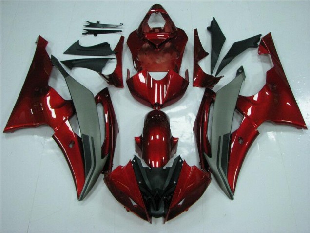 Vermelho Cinzento Carenagem Moto R6 08-16 Vermelho Cinzento Carenagem Moto R6 08-16