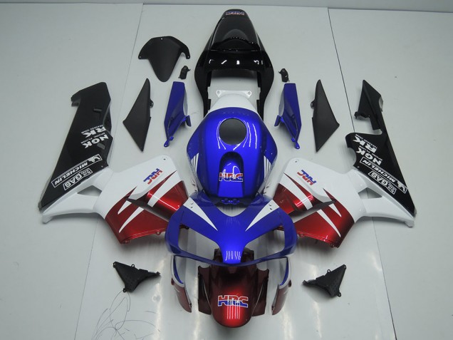 Vermelho Escuro Azul Carenagem Moto CBR 600RR 03-04