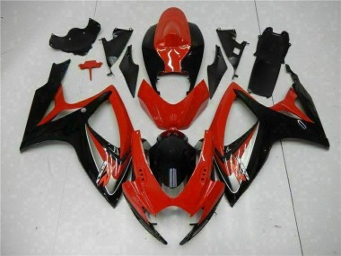 Vermelho Kit Carenagem Moto GSXR 600 / 750 K6 06-07