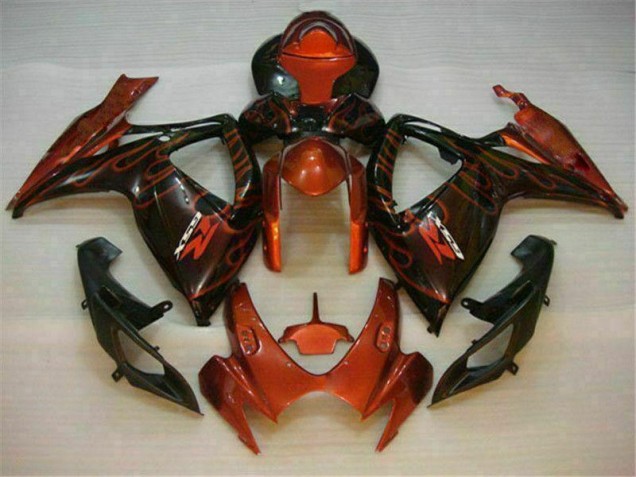 Vermelho Kits Carenagem Moto GSXR 600 / 750 K6 06-07 Vermelho Kits Carenagem Moto GSXR 600 / 750 K6 06-07