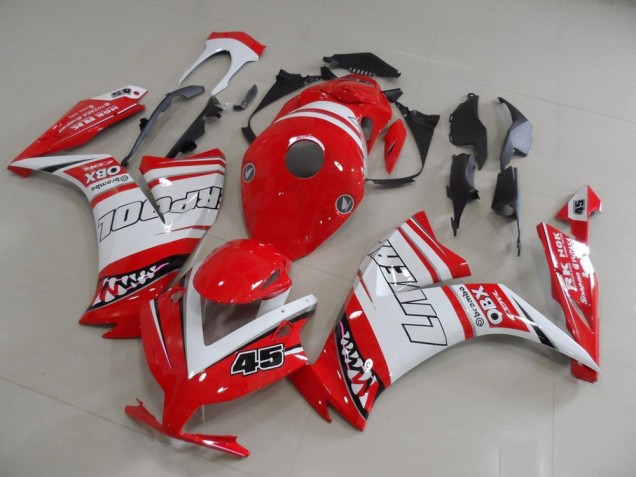 Vermelho Liverpool 45 Carenagem Moto CBR 1000RR 12-16