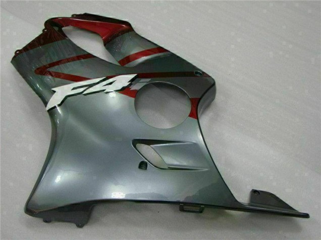 Vermelho Prata Abs Kits Completos Carenagem Moto CBR 600 F4i 01-03