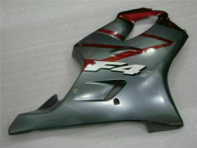 Vermelho Prata Abs Kits Completos Carenagem Moto CBR 600 F4i 01-03
