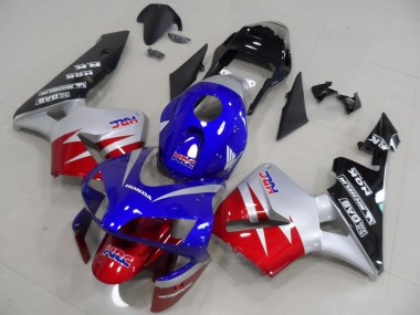 Vermelho Prata Azul Carenagem Moto CBR 600RR 03-04