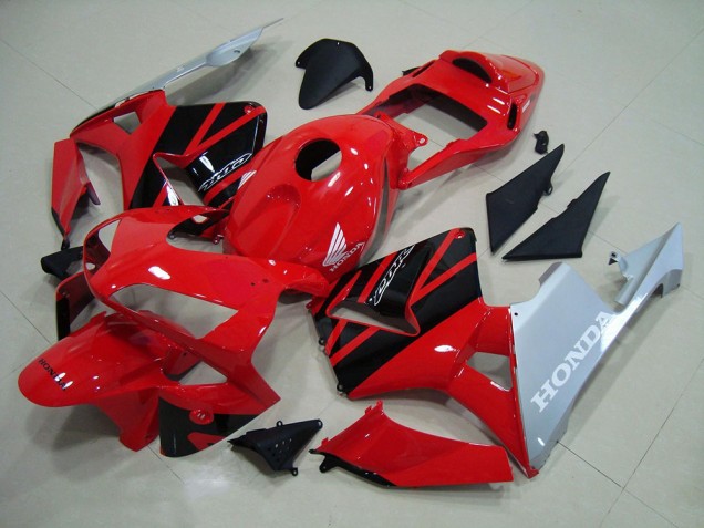 Vermelho Prata Carenagem Moto CBR 600RR 03-04