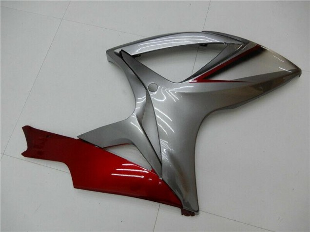 Vermelho Prata Carenagem Moto GSXR 600 / 750 K6 06-07