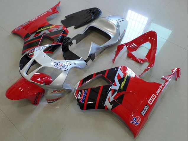 Vermelho Prata Carenagem Moto VTR 1000 00-06